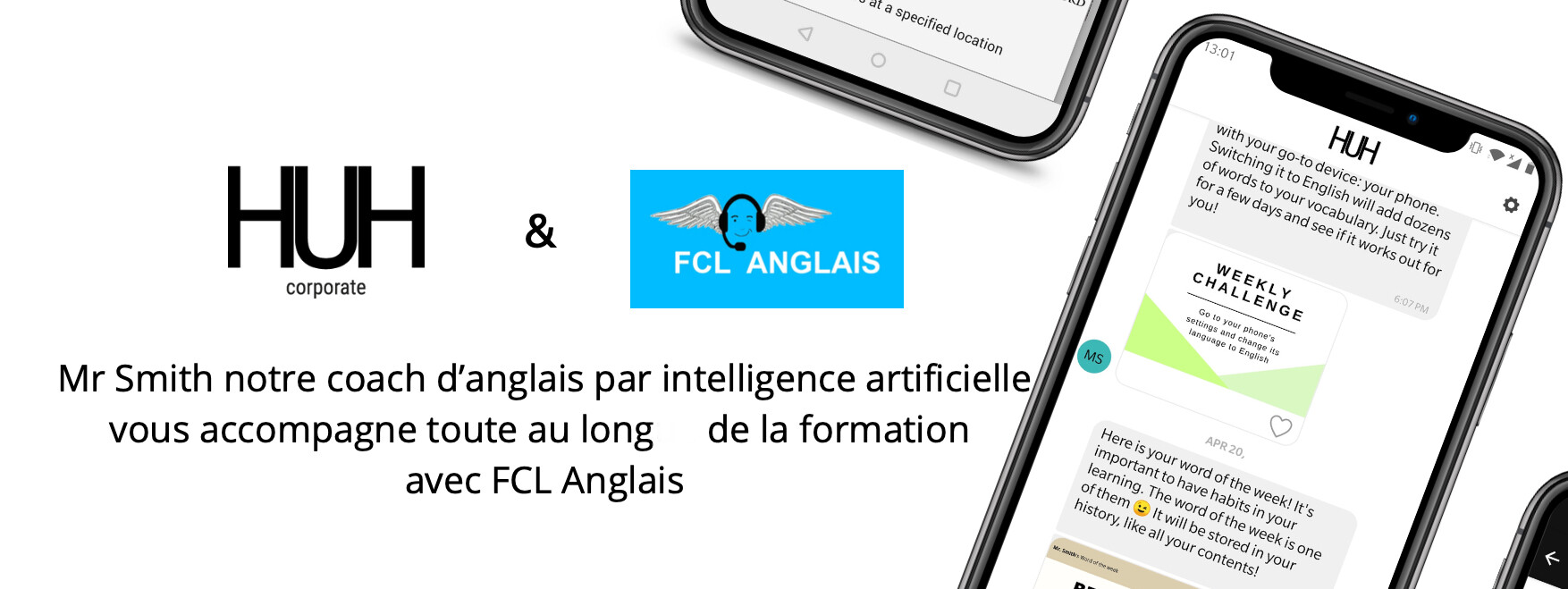 HUH Corporate Mr Smith FCL ANGLAIS tutorat intelligence artificielle formation application partenariat partenaires
